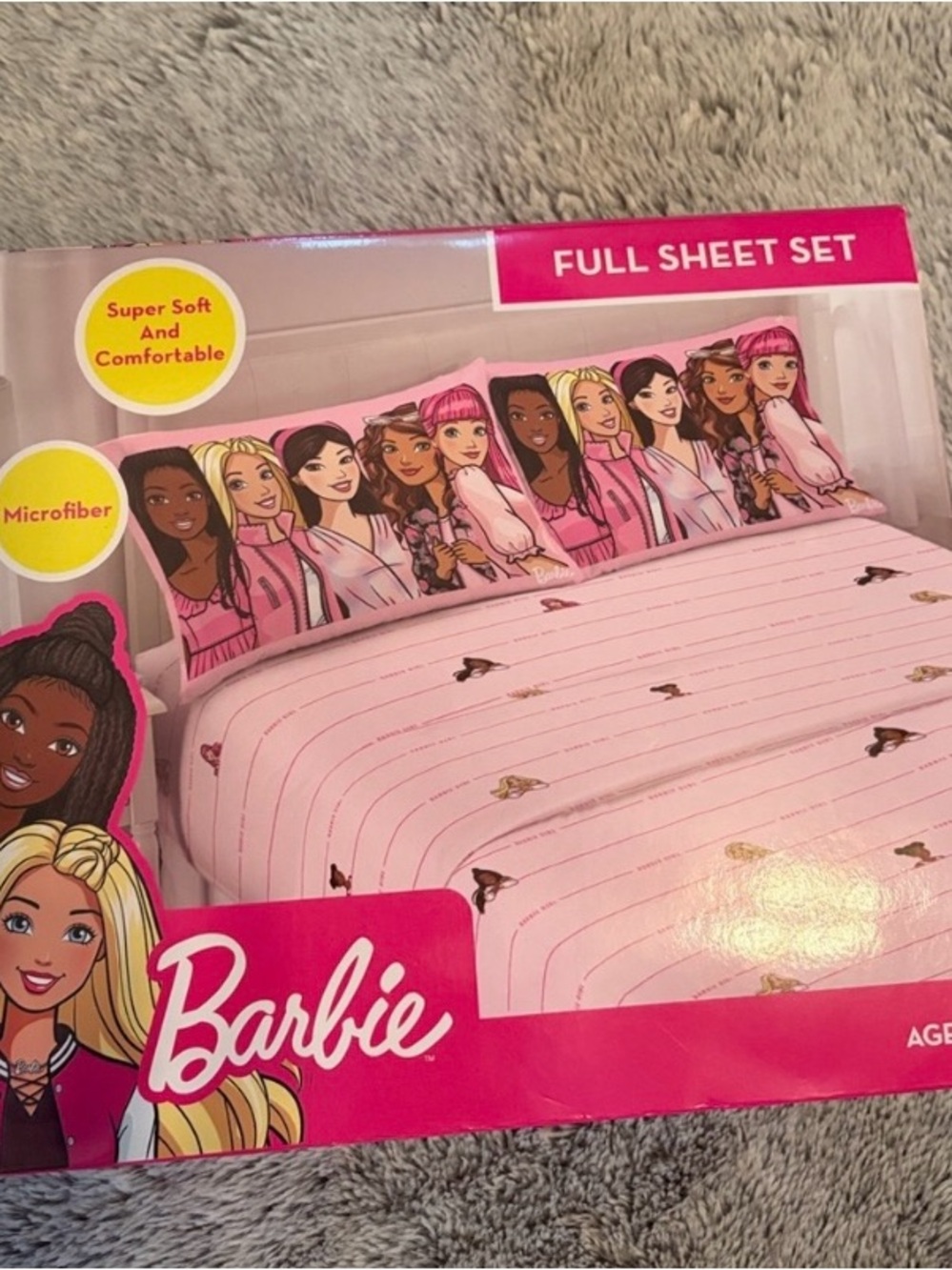 Barbie (4)pc Full Sheet